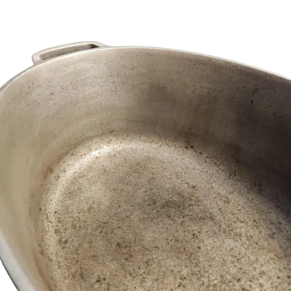 Vintage Super Maid Cookware Aluminum 5.5 qt Oval Roasting Pan Dutch Oven-No Lid